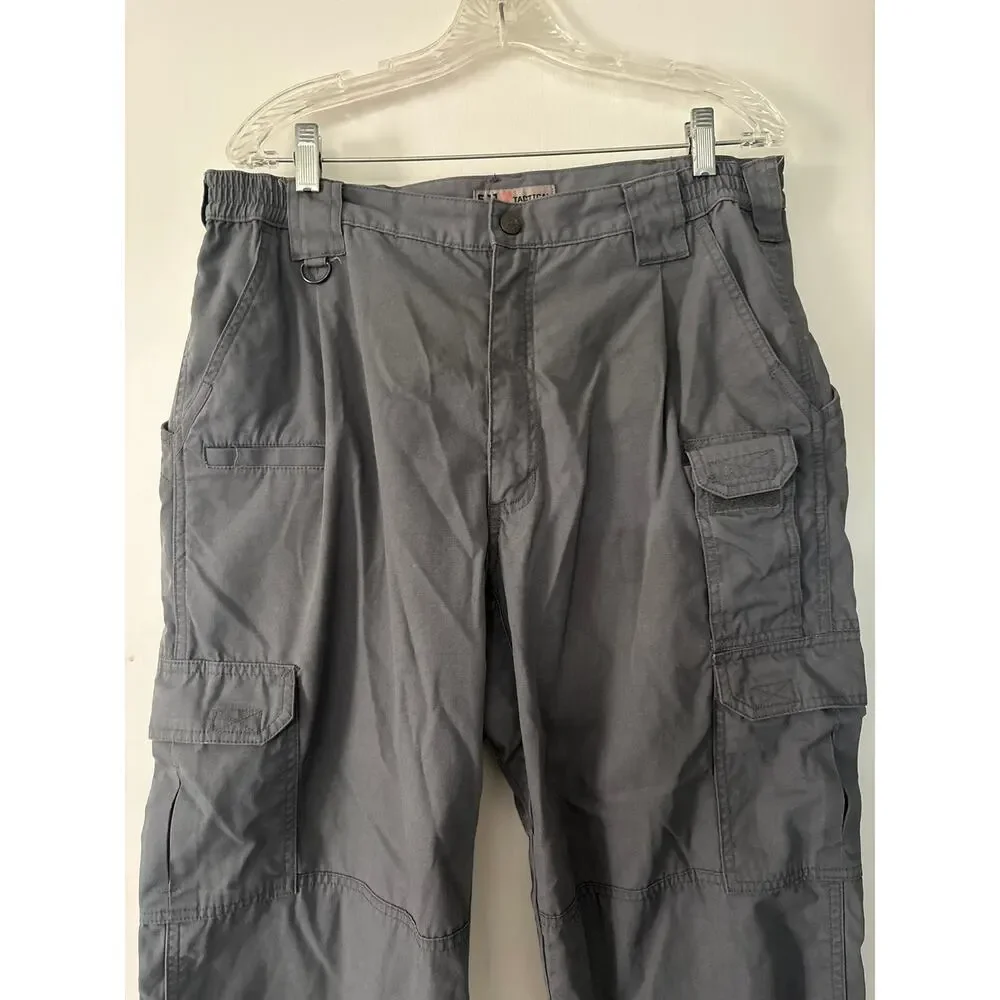 5.11 Tactical Men’s Gray Ripstop Taclite Pro Pants 36x32 Cargo Pocket 74273